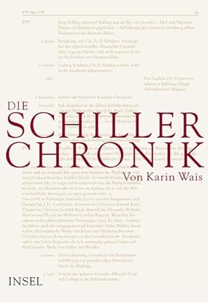 Bild des Verkufers fr Die Schiller-Chronik zum Verkauf von antiquariat rotschildt, Per Jendryschik