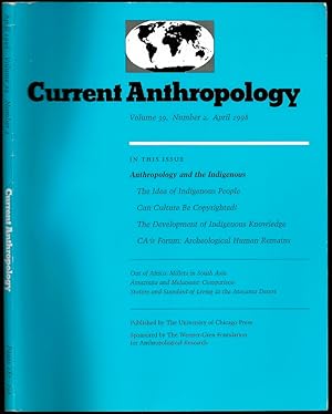Bild des Verkufers fr The Idea of Indigenous People in Current Anthropology Volume 39 Volume 2 zum Verkauf von The Book Collector, Inc. ABAA, ILAB