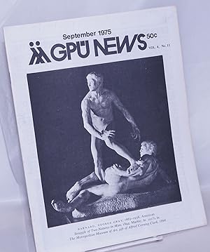 Bild des Verkufers fr GPU News vol. 4, #11, September 1975: Barnard, George Gray, 1863-1938 zum Verkauf von Bolerium Books Inc.