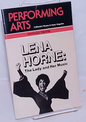 Bild des Verkufers fr Performing Arts: California's Theatre & Music Magazine; Lena Horne: the Lady & Her Music [program] December 1982: Pantages Theatre zum Verkauf von Bolerium Books Inc.