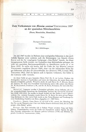 Zum Vorkommen von Blennius canevae VICIGUERRA 1887 an der spanischen Mittelmeerküste