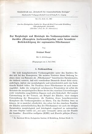 Zur Morphologie und Histologie des Verdauungstraktes zweier Jassiden (Hmooptera Auchennorrhyncha)...
