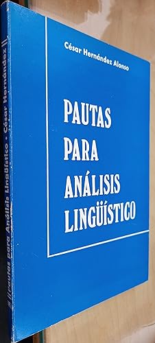 Bild des Verkufers fr Pautas para anlisis lingstico zum Verkauf von Librera La Candela