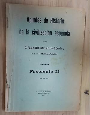 Immagine del venditore per Apuntes de Historia de la civilizacin espaola. Fascculo II venduto da La Leona LibreRa