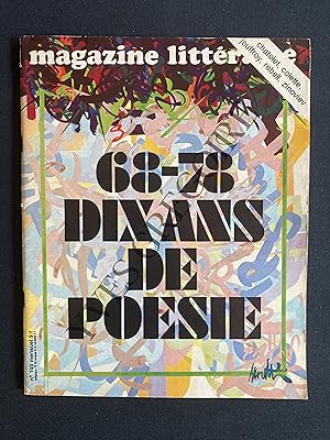 MAGAZINE LITTERAIRE-N°140-SEPTEMBRE 1978-68-78 DIX ANS DE POESIE