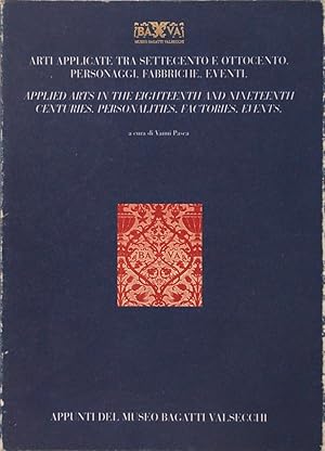 Immagine del venditore per Arti applicate tra settecento e ottocento. Personaggi, fabbriche, eventi venduto da FABRISLIBRIS