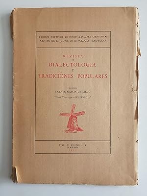 Revista de Dialectología y Tradiciones Populares. Tomo VI, 1950, cuaderno 3º