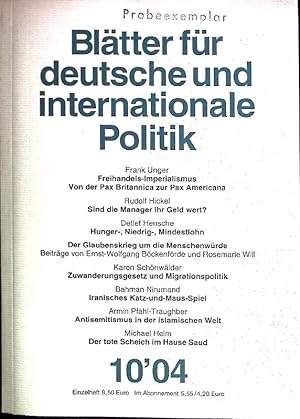 Immagine del venditore per Bltter fr deutsche und internationale Politik. Heft 4 venduto da books4less (Versandantiquariat Petra Gros GmbH & Co. KG)