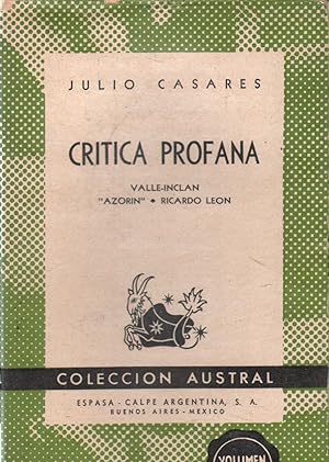 Seller image for CRITICA PROFANA. N469. for sale by Librera Raimundo