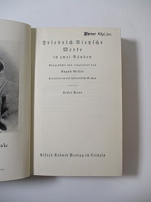 Seller image for Werke in zwei Bnden. Bd. 1. for sale by Antiquariat Bookfarm