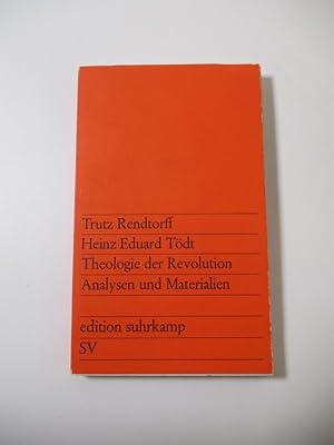 Bild des Verkufers fr Theologie der Revolution. Analysen und Materialien. zum Verkauf von Antiquariat Bookfarm