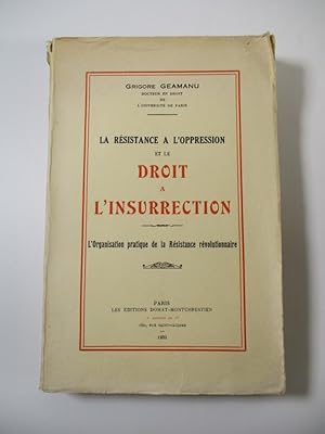 Image du vendeur pour La Rsistance  l'Opression Et Le Droit A L'Insurrection. mis en vente par Antiquariat Bookfarm