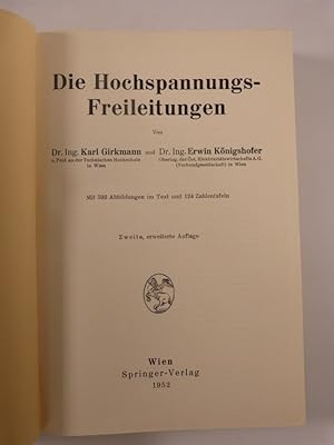 Seller image for Die Hochspannungs-Freileitungen. for sale by Antiquariat Bookfarm