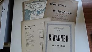 Imagen del vendedor de 4 Pieces for Cello and Piano; A Keltic Lament Op.29 No.2 by John Foulds, The Foggy Dew, Old Irish Air arranged by Ernest Reeves, The Blackbird (Reel) arranged by Herbert Hughes and Album-Leaf by Richard Wagner. a la venta por Goldstone Rare Books