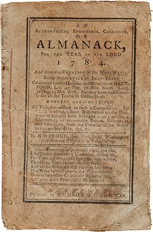 AN ASTRONOMICAL EPHEMERIS, CALENDER, OR ALMANACK, FOR THE YEAR OF OUR LORD 1784