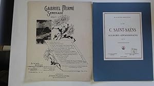 Seller image for French Music for the Cello; Serenade Op.7 by Gabriel Pierne & Allegro Appassionato Op.43 by Saint-Saens. for sale by Goldstone Rare Books