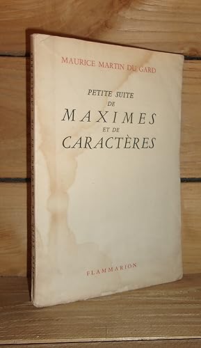 Image du vendeur pour PETITE SUITE DE MAXIMES ET DE CARACTERES mis en vente par Planet'book