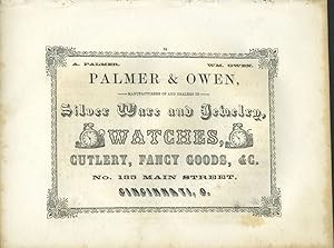 Palmer & Owen Silver Ware and Jewelry, Cincinnatti Ohio Advertising with Montmorency Canada print