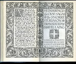 Seller image for Heimskringla | The Olaf Sagas (Dent Everyman's Library Series Number 717) for sale by Little Stour Books PBFA Member