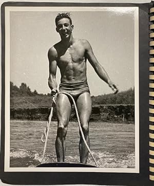 THE CORNHUSKER JOCK STURGES or BRUCE BELLAS if HE NEVER LEFT NEBRASKA - 1951 FISHING TRIP PHOTO A...