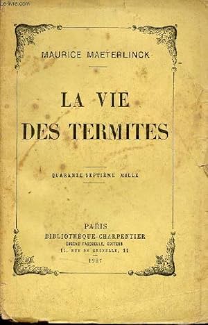 Seller image for La vie des termites. for sale by Le-Livre