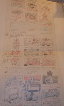 Folded Storyboard for Michael Mitchell's "The Dumplings" project.