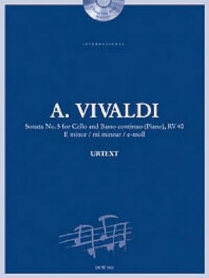 Bild des Verkufers fr Sonate e-moll RV40 Nr.5 (+CD)fr Violoncello und Klavier : Urtextausgabe zum Verkauf von AHA-BUCH GmbH