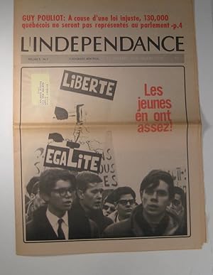 Seller image for L'Indpendance. Volume 5, numro 3 : 15 novembre 1966 for sale by Librairie Bonheur d'occasion (LILA / ILAB)