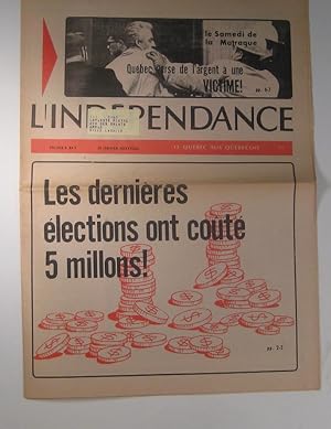 Seller image for L'Indpendance. Volume 5, numro 6 : 30 janvier 1967 for sale by Librairie Bonheur d'occasion (LILA / ILAB)