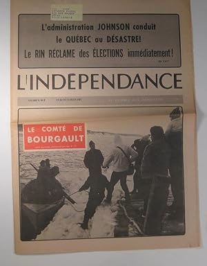 Seller image for L'Indpendance. Volume 5, numro 8 : 15 au 28 fvrier 1967 for sale by Librairie Bonheur d'occasion (LILA / ILAB)