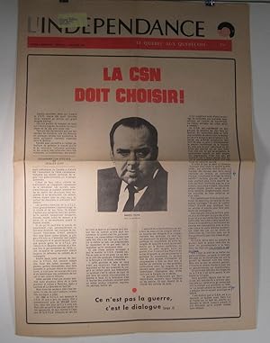 L'Indépendance. Volume 4, numéro 21 : 1er octobre 1966