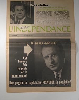L'Indépendance. Volume 5, numéro 11 : 1er au 15 avril 1967