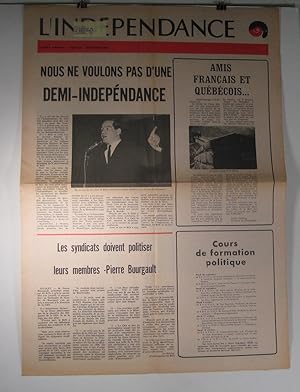 Seller image for L'Indpendance. Volume 4, numro 20 : 15 septembre 1966 for sale by Librairie Bonheur d'occasion (LILA / ILAB)