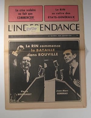 Seller image for L'Indpendance. Volume 5, numro 9 : 1er au 15 mars 1967 for sale by Librairie Bonheur d'occasion (LILA / ILAB)