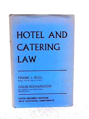 Seller image for Hotel And Catering Law for sale by World of Rare Books