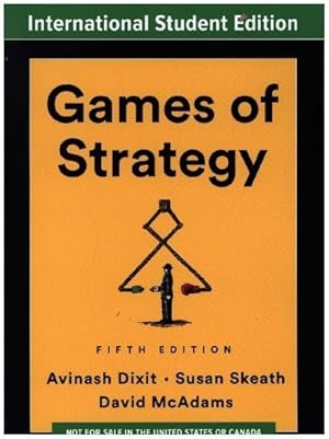 Bild des Verkufers fr Games of Strategy zum Verkauf von AHA-BUCH GmbH