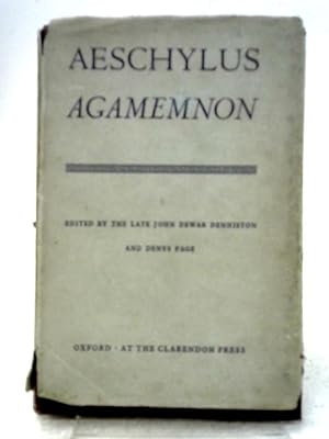 Imagen del vendedor de Aeschylus: Agamemnon. a la venta por World of Rare Books
