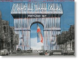 Christo, arc de triomphe, postcard set