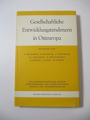 Imagen del vendedor de Gesellschaftliche Entwicklungstendenzen in Osteuropa. (= Sozialwissenschaftliche Studien fr das schweizerische Institut fr Auslandforschung). a la venta por Antiquariat Bookfarm