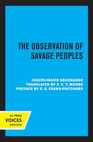Seller image for Observation of Savage Peoples for sale by GreatBookPrices