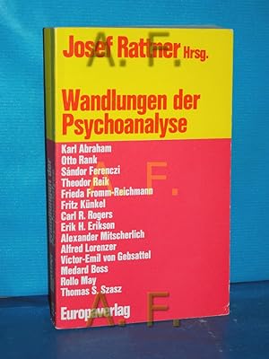 Bild des Verkufers fr Wandlungen der Psychoanalyse. zum Verkauf von Antiquarische Fundgrube e.U.