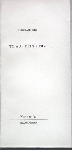 Seller image for Tu auf dein Herz. for sale by books4less (Versandantiquariat Petra Gros GmbH & Co. KG)