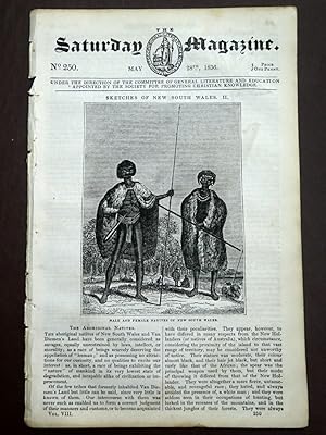 The Saturday Magazine No 250, 1836, Sketches of New South Wales Part 2 - NSW Aborigines Australia...