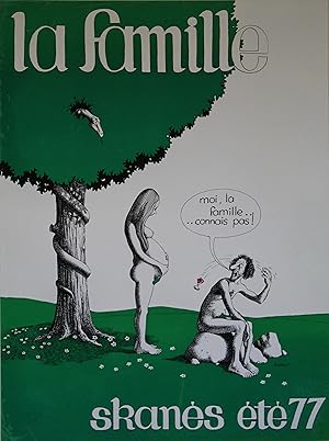 "LA FAMILLE / SKANÈS ÉTÉ 77 au CLUB MÉDITERRANÉE" Sérigraphie originale entoilée par Claude SERRE...