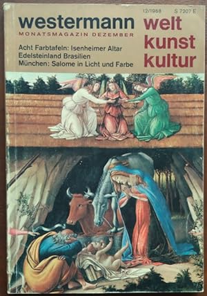 Bild des Verkufers fr Westermanns Monatsmagazin. Heft 12 / 1968. zum Verkauf von buch-radel