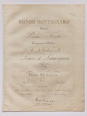Immagine del venditore per Rondo montagnard pour le piano-forte. Op.16. venduto da Flix ALBA MALZIEU