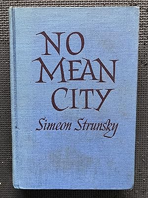 Seller image for No Mean City for sale by Cragsmoor Books