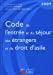 Image du vendeur pour Code De L'entre Et Du Sjour Des trangers Et Du Droit D'asile mis en vente par RECYCLIVRE
