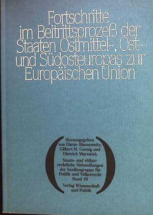 Imagen del vendedor de Fortschritte im Beitrittsproze der Staaten Ostmittel-, Ost- und Sdosteuropas zur Europischen Union : Regelungen und Konsequenzen fr die deutschen Volksgruppen und Minderheiten. Staats- und vlkerrechtliche Abhandlungen der Studiengruppe fr Politik und Vlkerrecht Band 18. a la venta por books4less (Versandantiquariat Petra Gros GmbH & Co. KG)