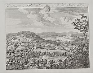 WITCOMBE PARK, Nr Gloucester, England, J.KIP antique print 1768